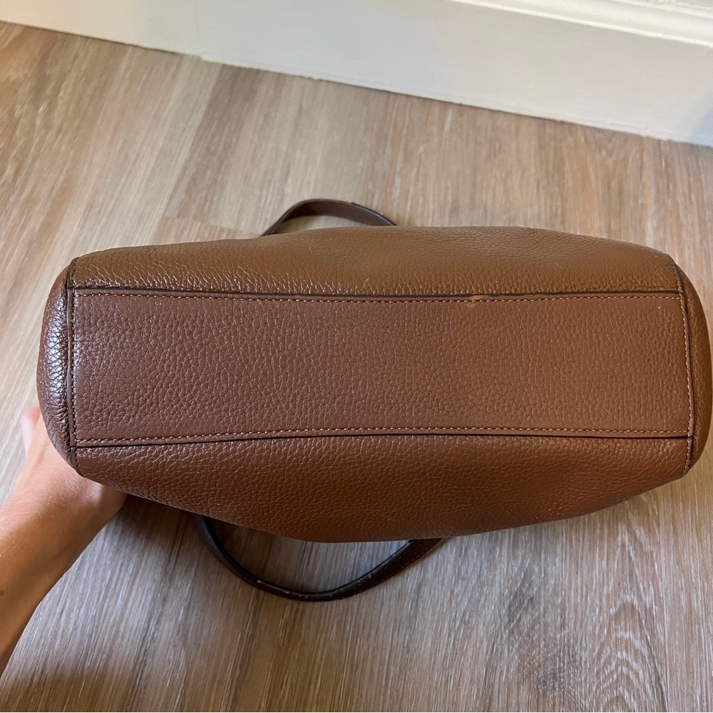 Coach Kelsey Small Satchel Bag Brown Pebbled Leather Gold Hardware G1892-F28993 - Picture 9 of 13